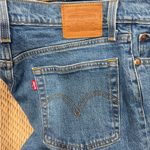 Levi’s Premium‎ Wedgie Jeans Sz 26 High-Rise Straight Blue Denim - Picture 3 of 5